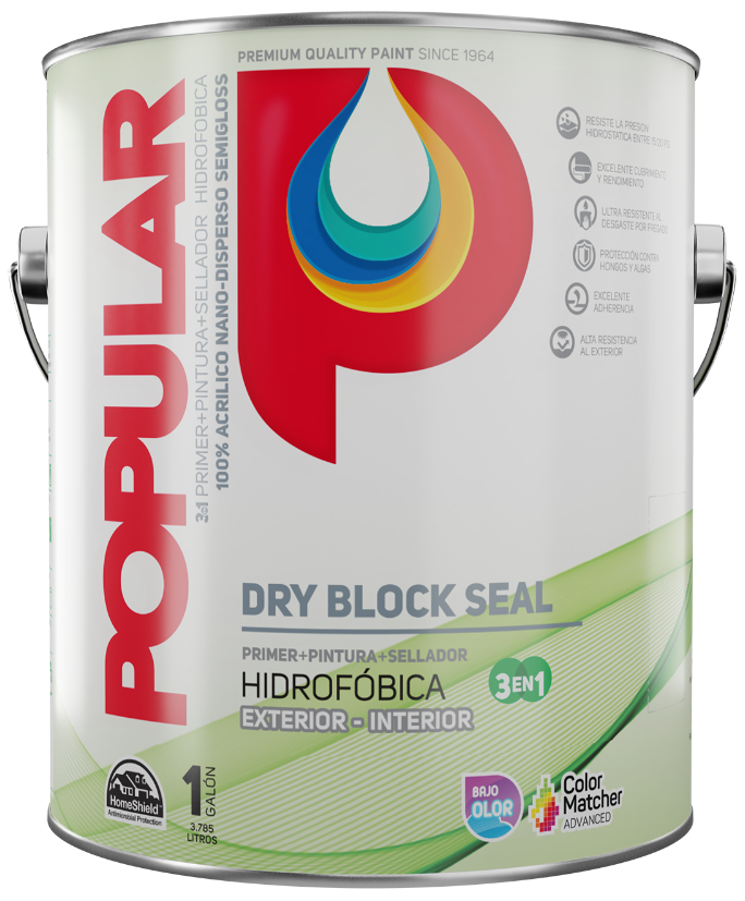  Dry Block Hidrofóbica 100% Acrílica Semiglos 